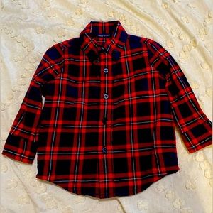 Janie & Jack Plaid Boys Shirt 6-12m